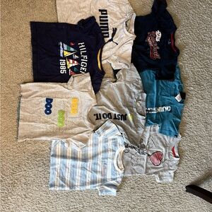 Kids Short Sleeve Tees - Blue, Gray, White